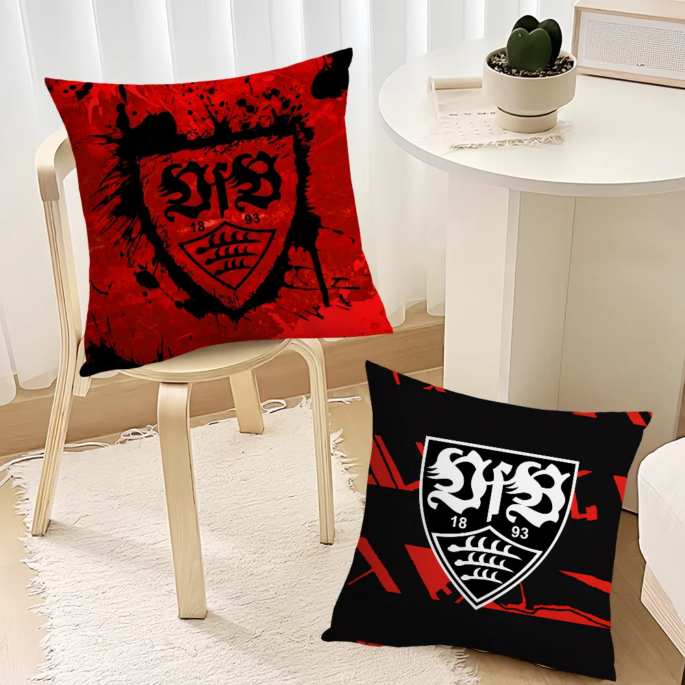 Football Logo V-VfB-BES Fashion S-StuttgartS Living Room Headboard Office Cushion Bedroom Cushion Sofa Nap Time Pillow Case