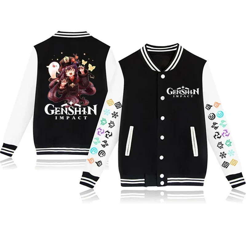 Genshin impact baseball women's jacket unisex unisex couple jacket style Varsity