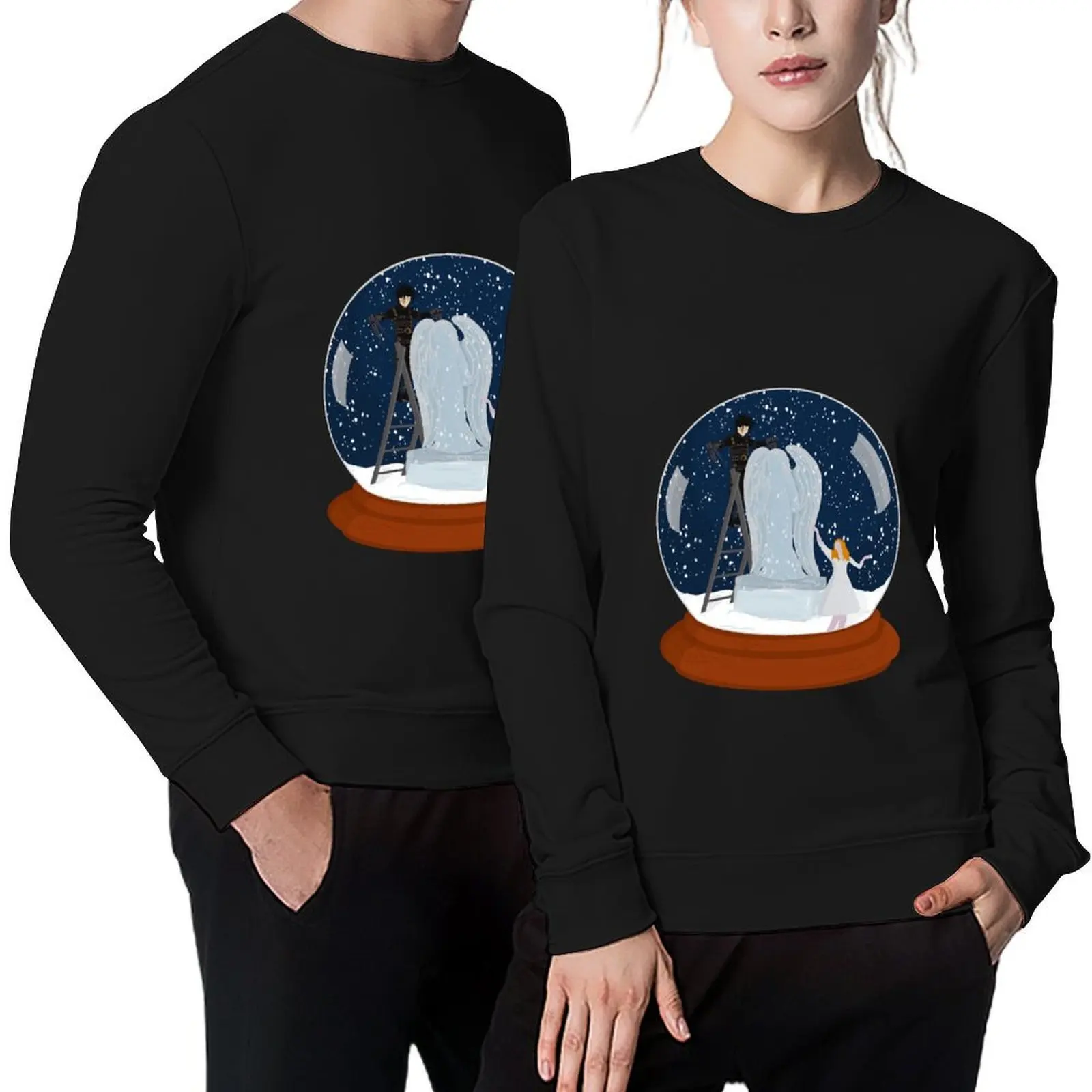 

Edward Scissorhands Snowglobe Pullover korean clothes graphic t shirts men blouse autumn new products men's sweatshirts