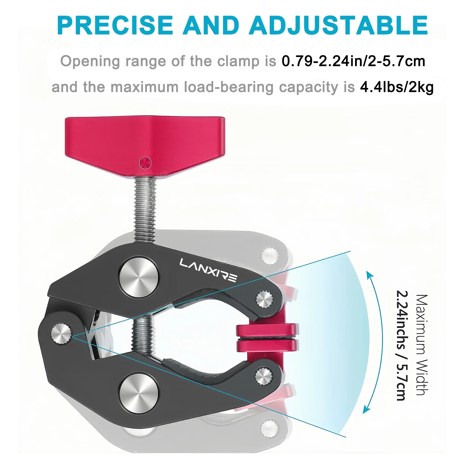 Lanxire Camera Mount Clamp Clip Clamp with 1/4\