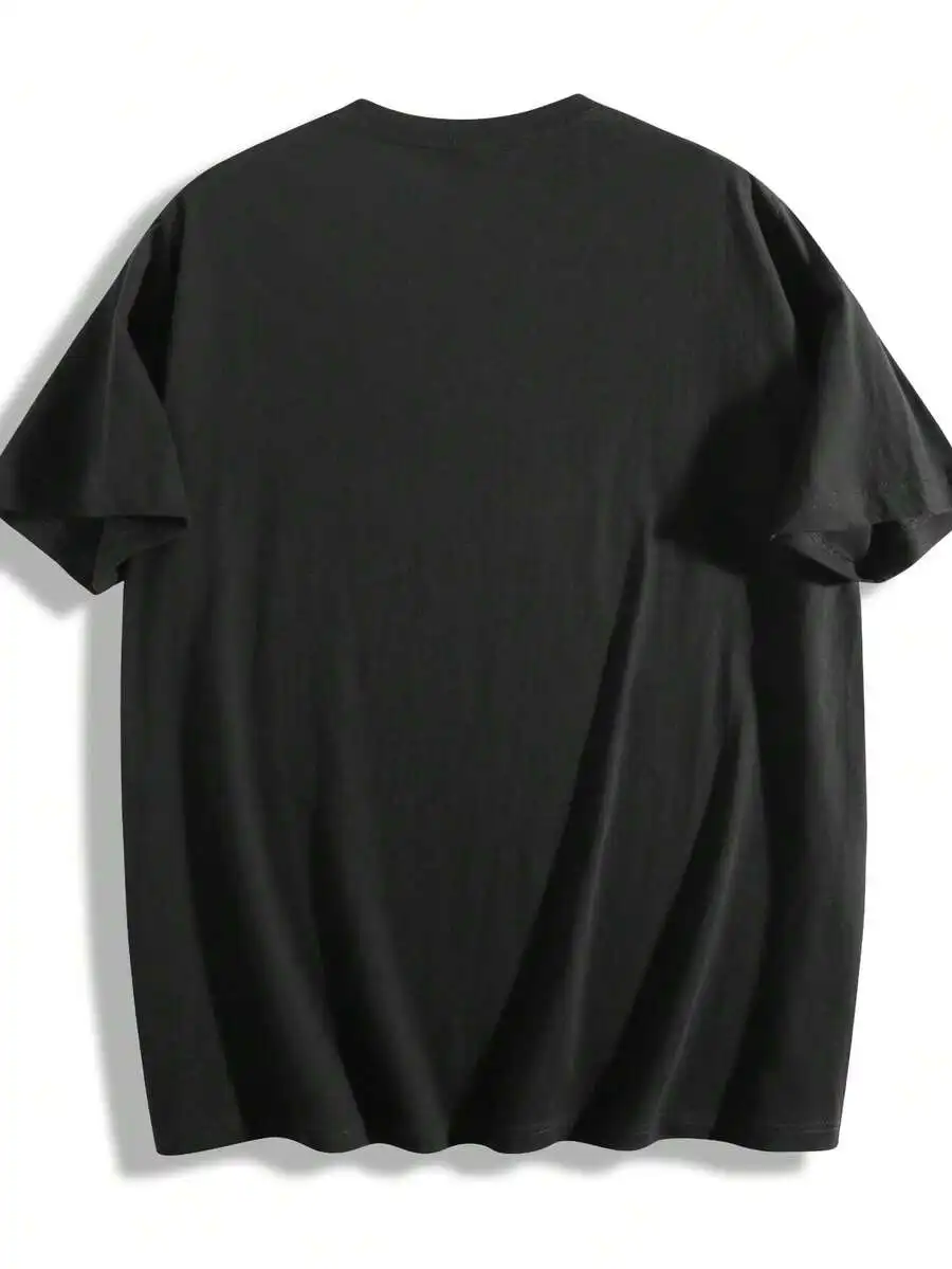 Fashion Printed Men's T-Shirt, Simple Cut Highlights Masculinity, Made Of Pure , Combining Calm Solid Color With Vibrant Prints, Comfortable And Breathable, A Classic Summer Essential.