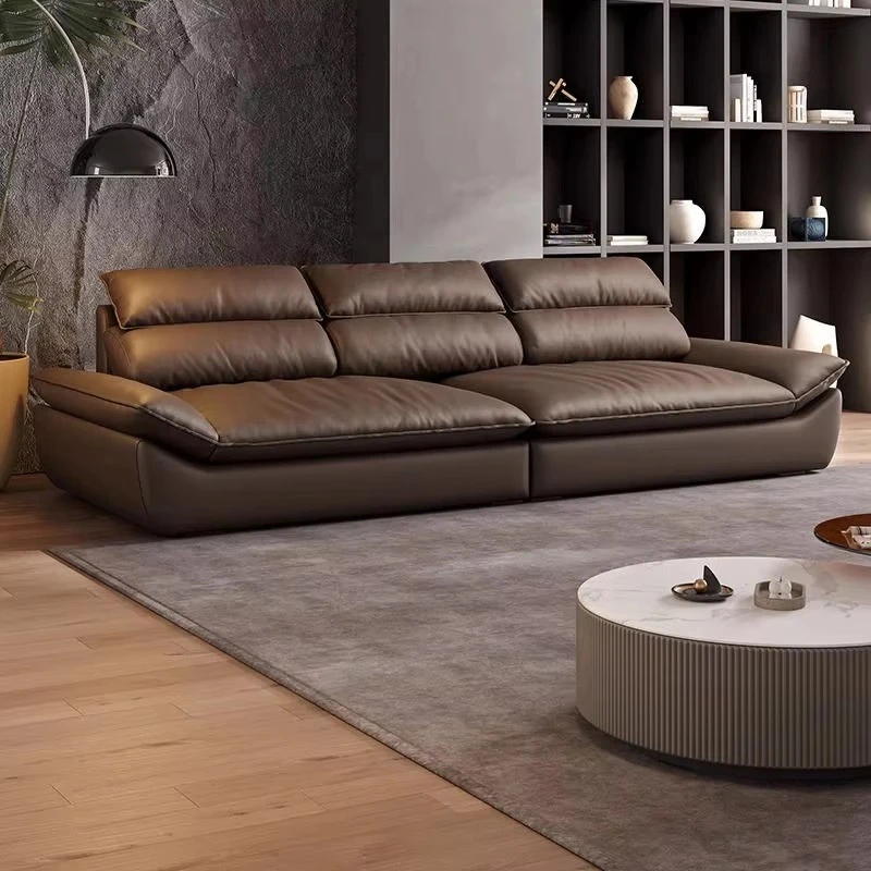 Hair luxury classic leather sofa set modern living room furniture