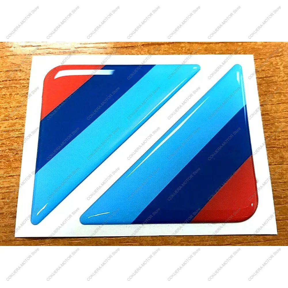 

For BMW M Couple Stickers Decal Decal Gel Resin 3D Resin Gel Car Badge Sports style corner board 2 pcs