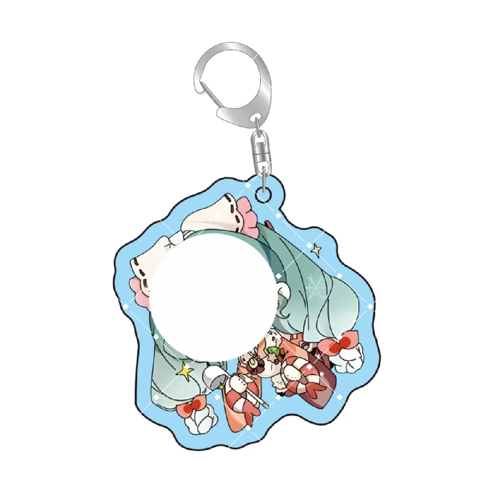 Anime Character Custom Acrylic Stand Keychain 5CM Cute Car Pendant Birthday Gift for Friends view 2