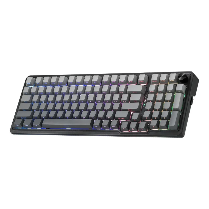 Redragon 98 Keys Wireless Gasket RGB Gaming 3-Mode PBT Mechanical Hot-Swap South-Facing RGB Socket Keyboard