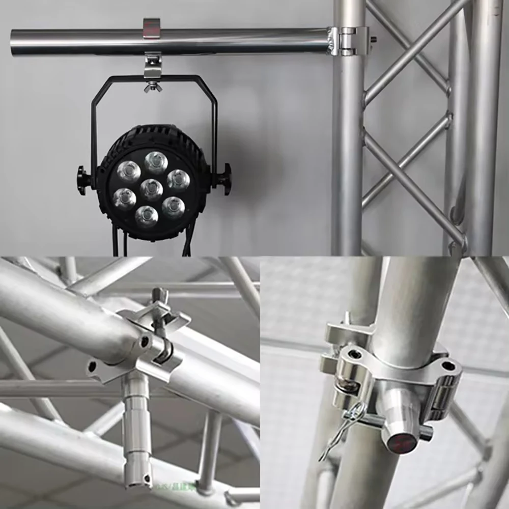 10 Packs Tube 32-35mm Loading for 75kg Aluminum Stage Lighting Truss Display System Accessories Coupler Pipe Truss Clamp Hook