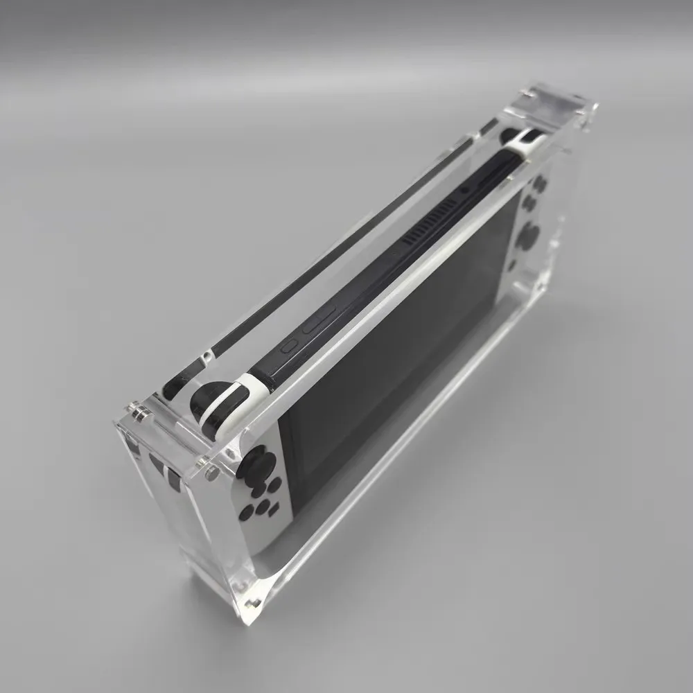 Für Nintendo Schalter OLED Für NS OLED Hohe Transparenz Acryl Magnetische Abdeckung Display Box Fall Shell