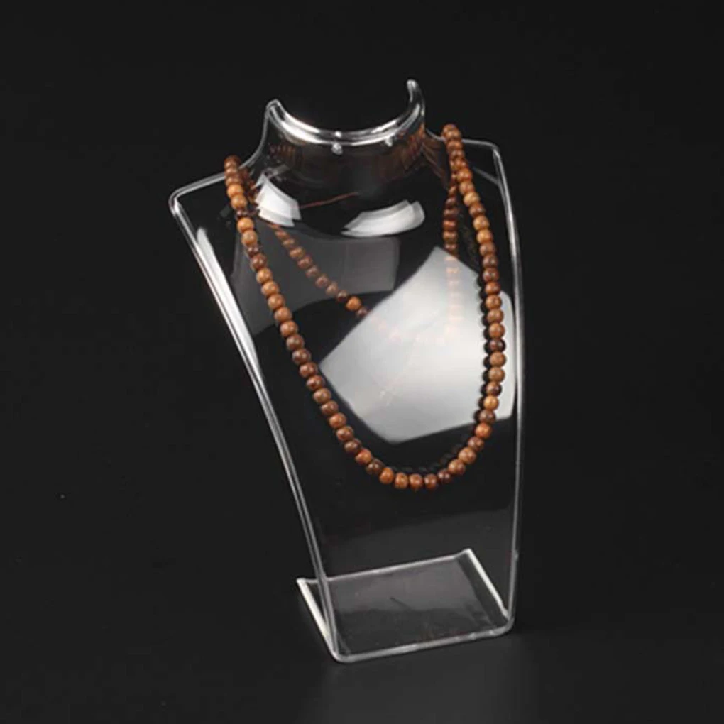 Image 4: Mini présentoir de collier en acrylique, mannequin, modèle de pendentif, porte-bijoux, support de présentation de collier, vitrine de boucle d'oreille T1