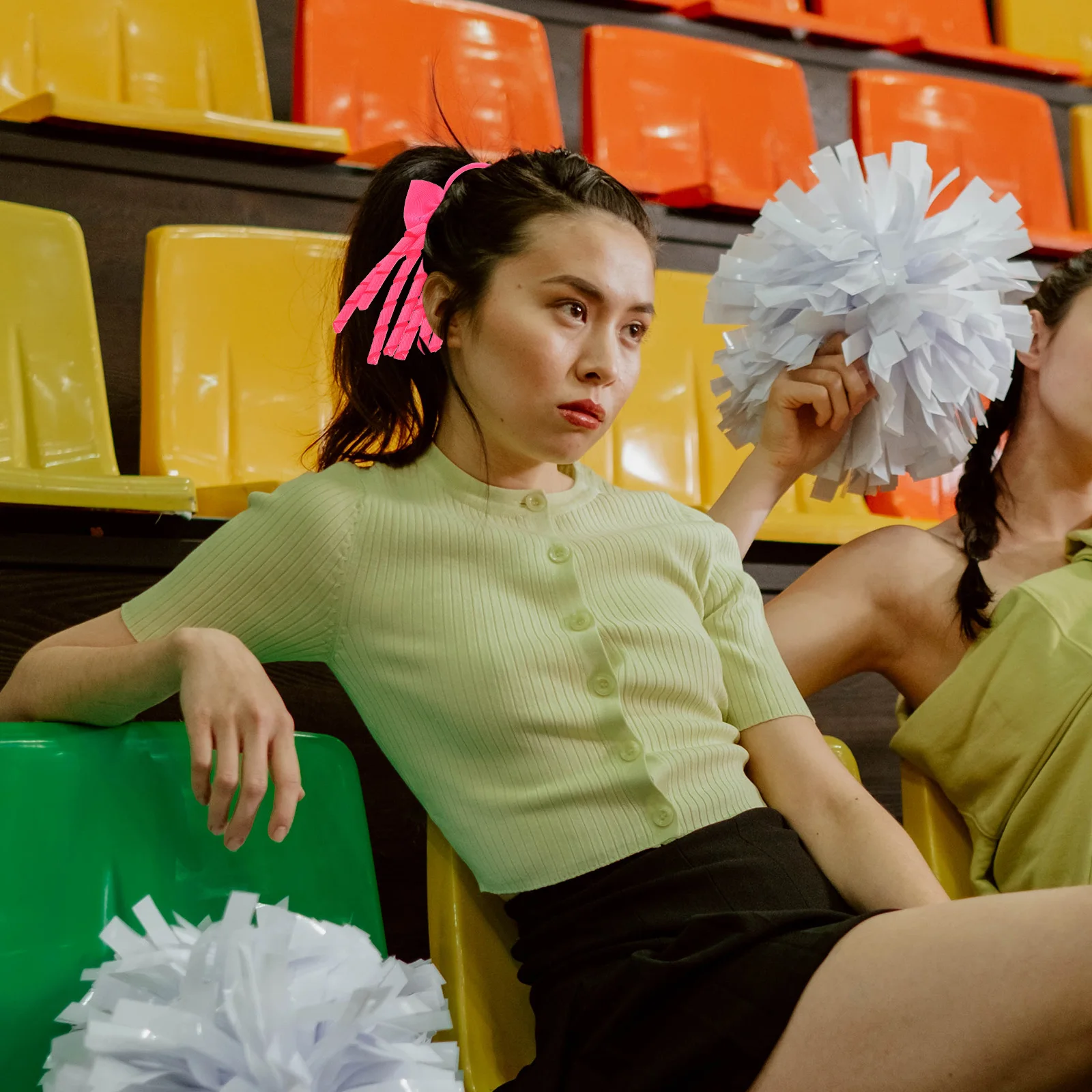 

3pcs Accessories Halloween Cheer for Girls Child Ties Ribbon Threaded Cheer Bows Hair Bows Women Scrunchies Hair