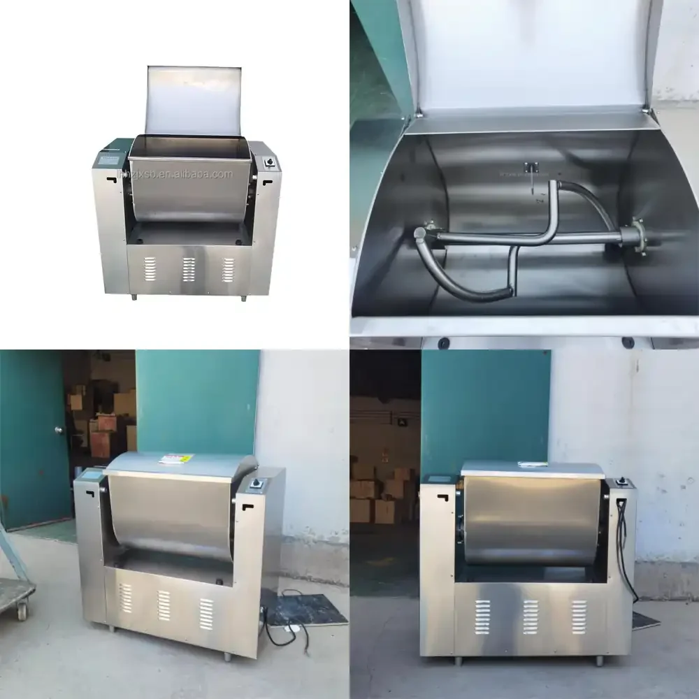 

New Commercial Fully Automatic 3-Speed Anti-Slip Thickened Stainless Steel Dough Mixer with 15 kg 25 kg and 50 kg Capacity