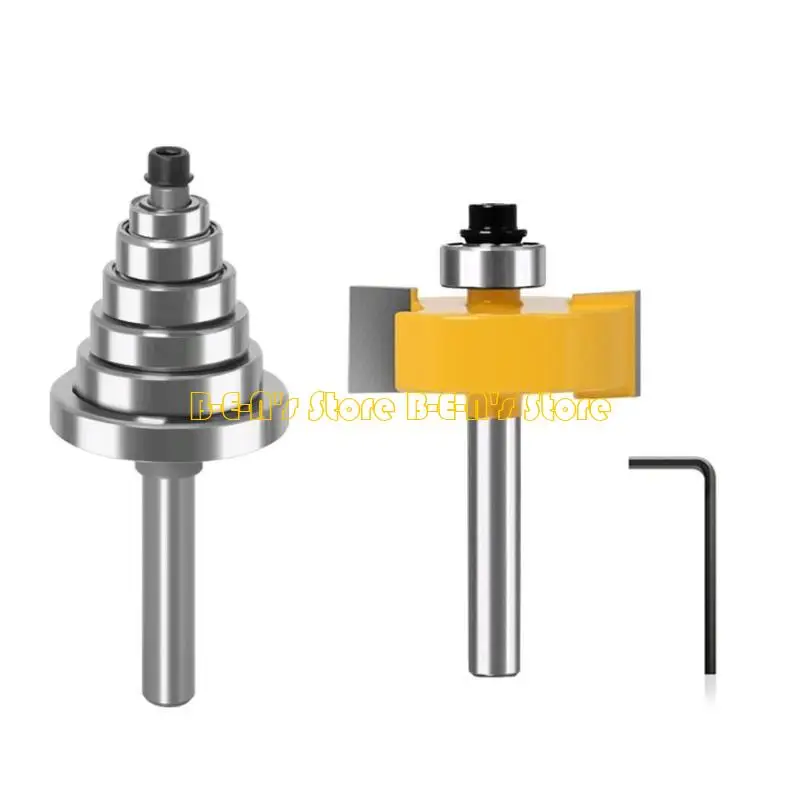 Y1AD Rabbet Router Bit with 6 Bearings 1/4