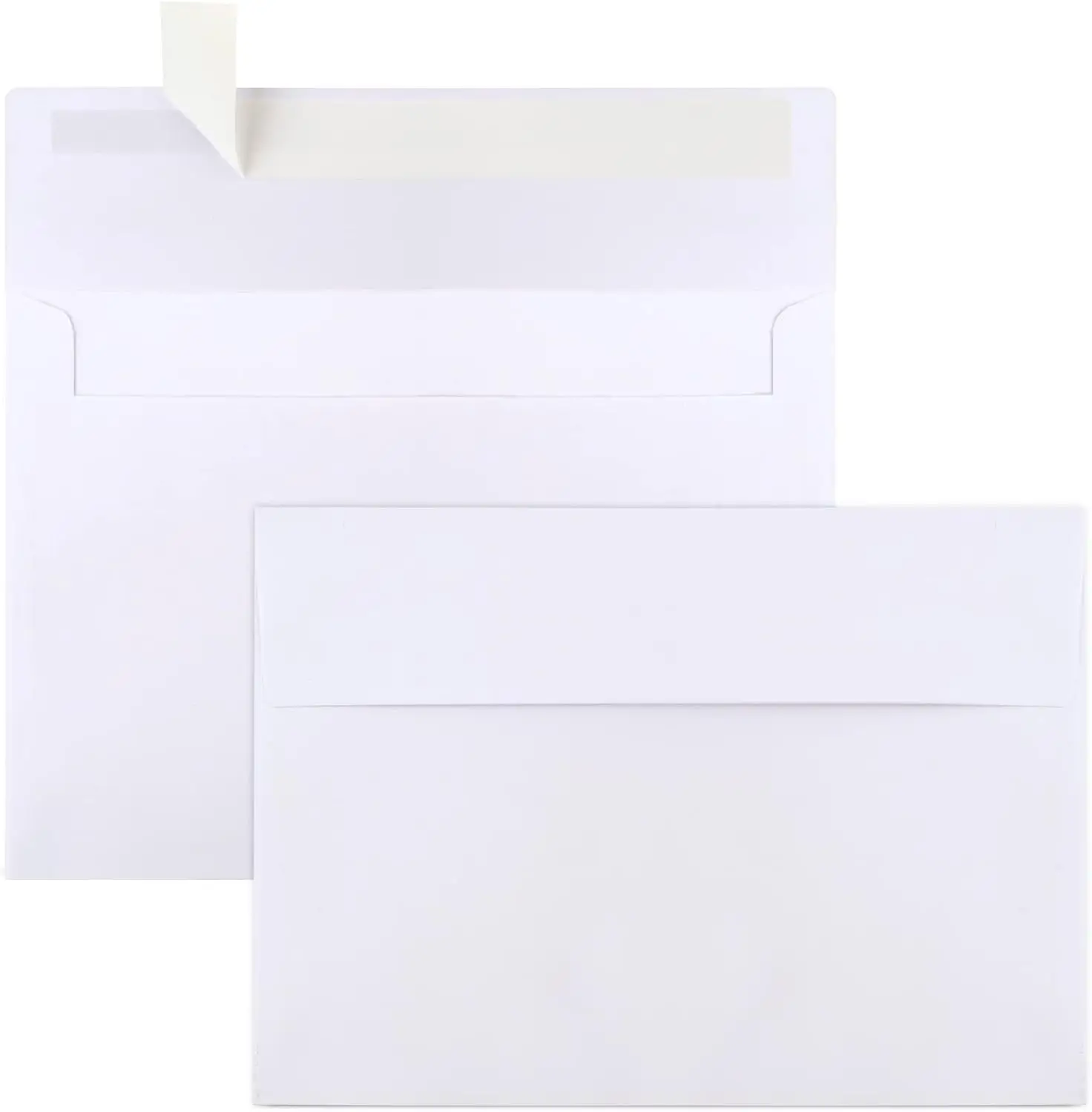 50-Pack A7 Envelopes - 5x7 Inches, White, Self-Seal, Printable for Invitations, Weddings, Photos, Postcards & Greeting Cards