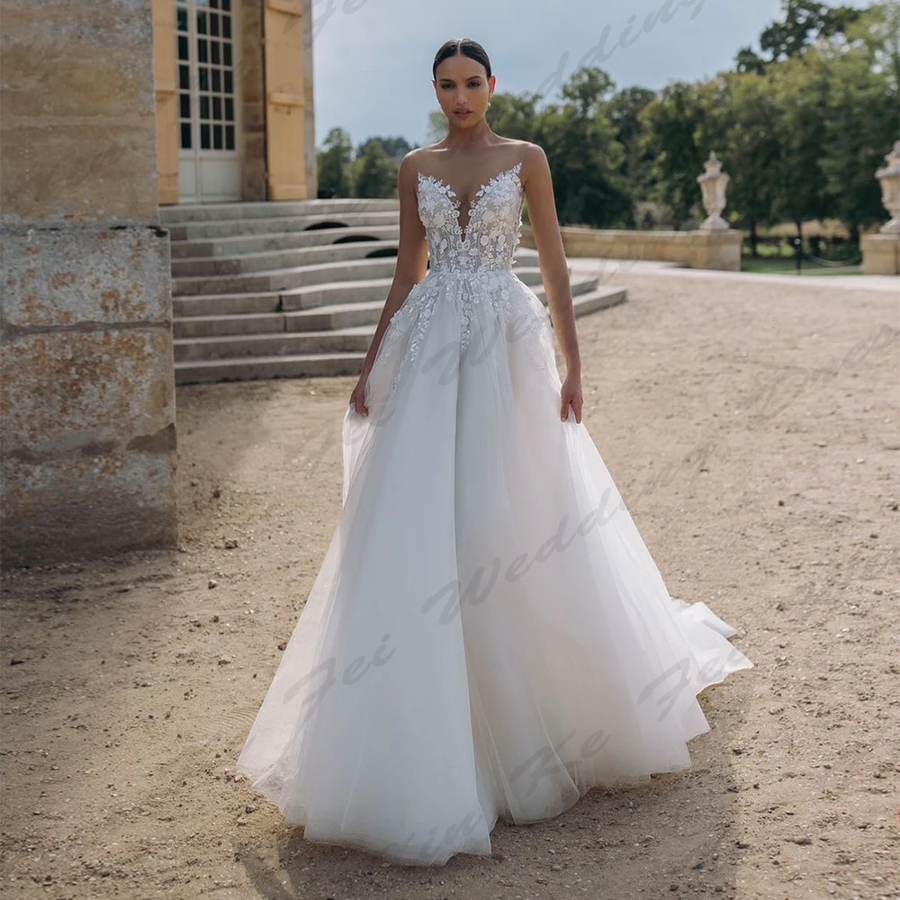 

Mermaid Lace Wedding Dresses Luxury Sweetheart Appliques Sexy Mermaid Off Shoulder Sleeveless Fluffy Princess Style Bride Gowns