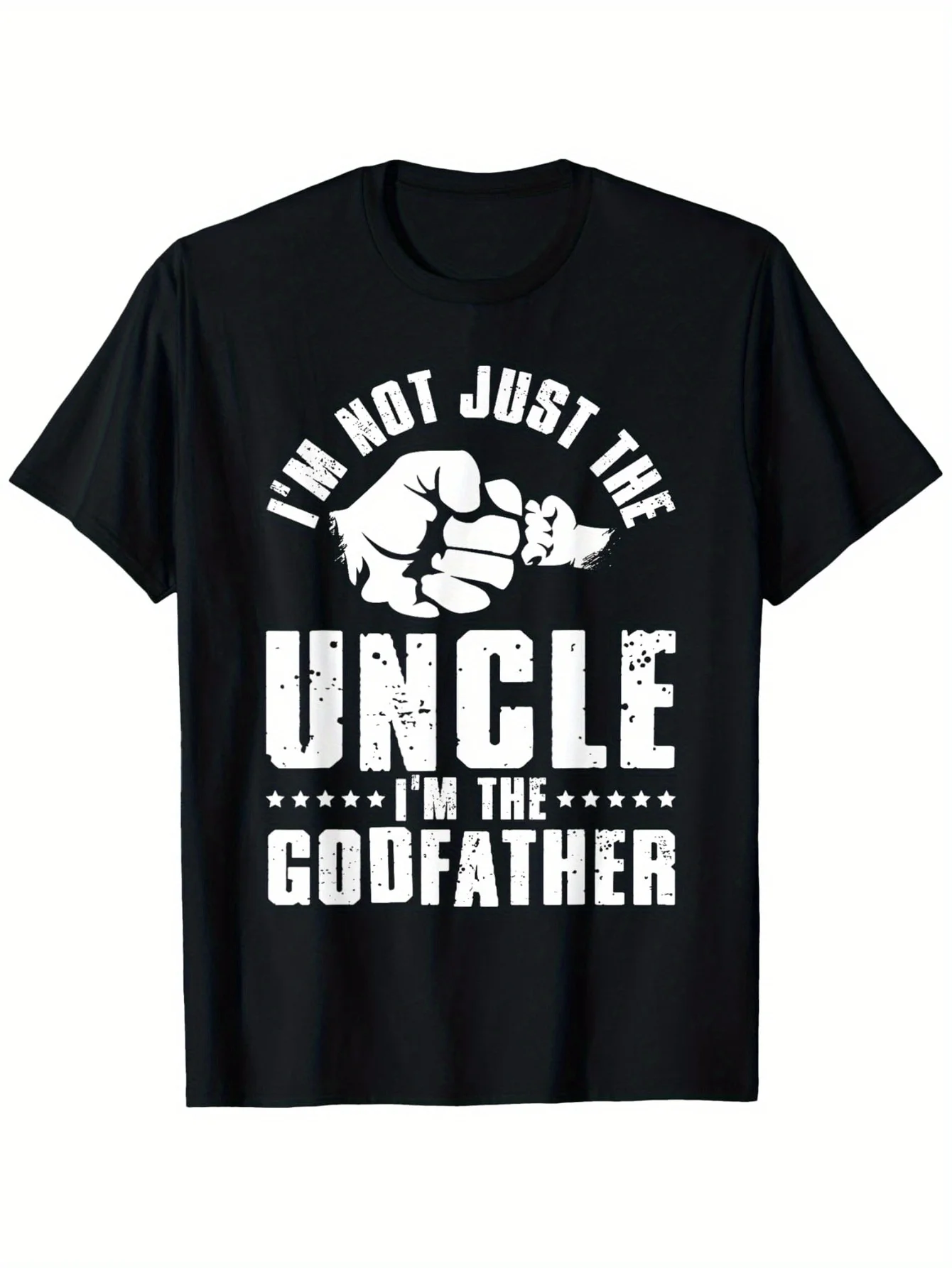 

Not Just Uncle Godfather T-Shirt Funny Godson Godparent Graphic Print Loose Fit Adult Casual Tee Short Sleeve Shirt
