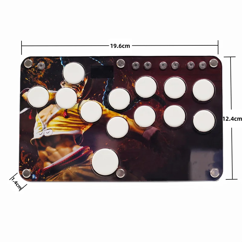 Mini Street Fighter Arcade Joystick Mechanical Keyboard, PC/PS3/PS4/Switch/Steam, SOCD, Hot Swap, Custom RGB, TURBO