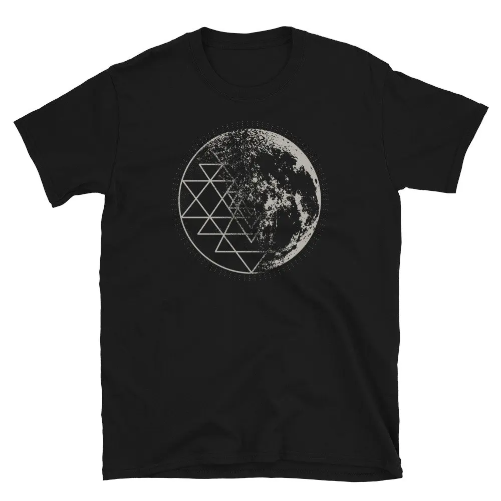 Full Moon Sri Yantra Metatron Geometry Mandala T Shirt