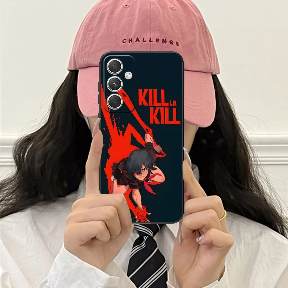 KLK Ryuko Matoi Mobile Cell Phone Case for Samsung Galaxy S24 S23 S22 S21 S20 S10 S9 Plus FE Ultra Lite Black Phone Cover Shell