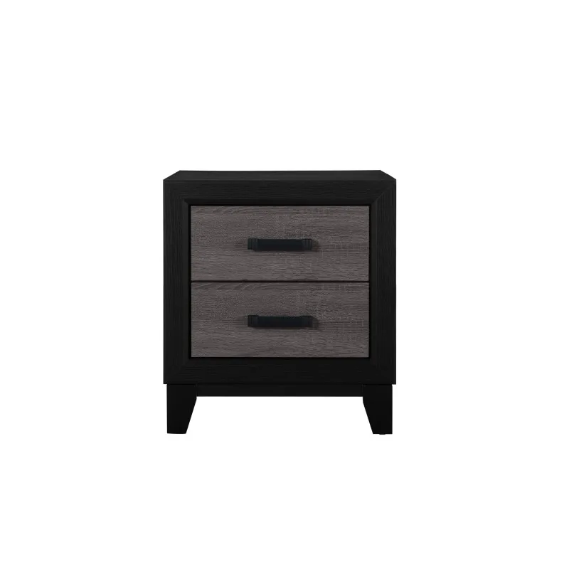 

SOLUTO GREY AND BLACK NIGHTSTAND
