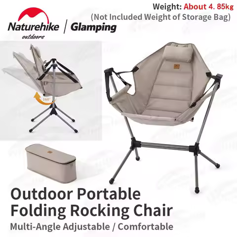 Naturehike Outdoor Portable light Folding Camping Chair Comfortable 160&deg;Adjustable Quilted Pillow 600D Oxford Cloth Deck Chair
