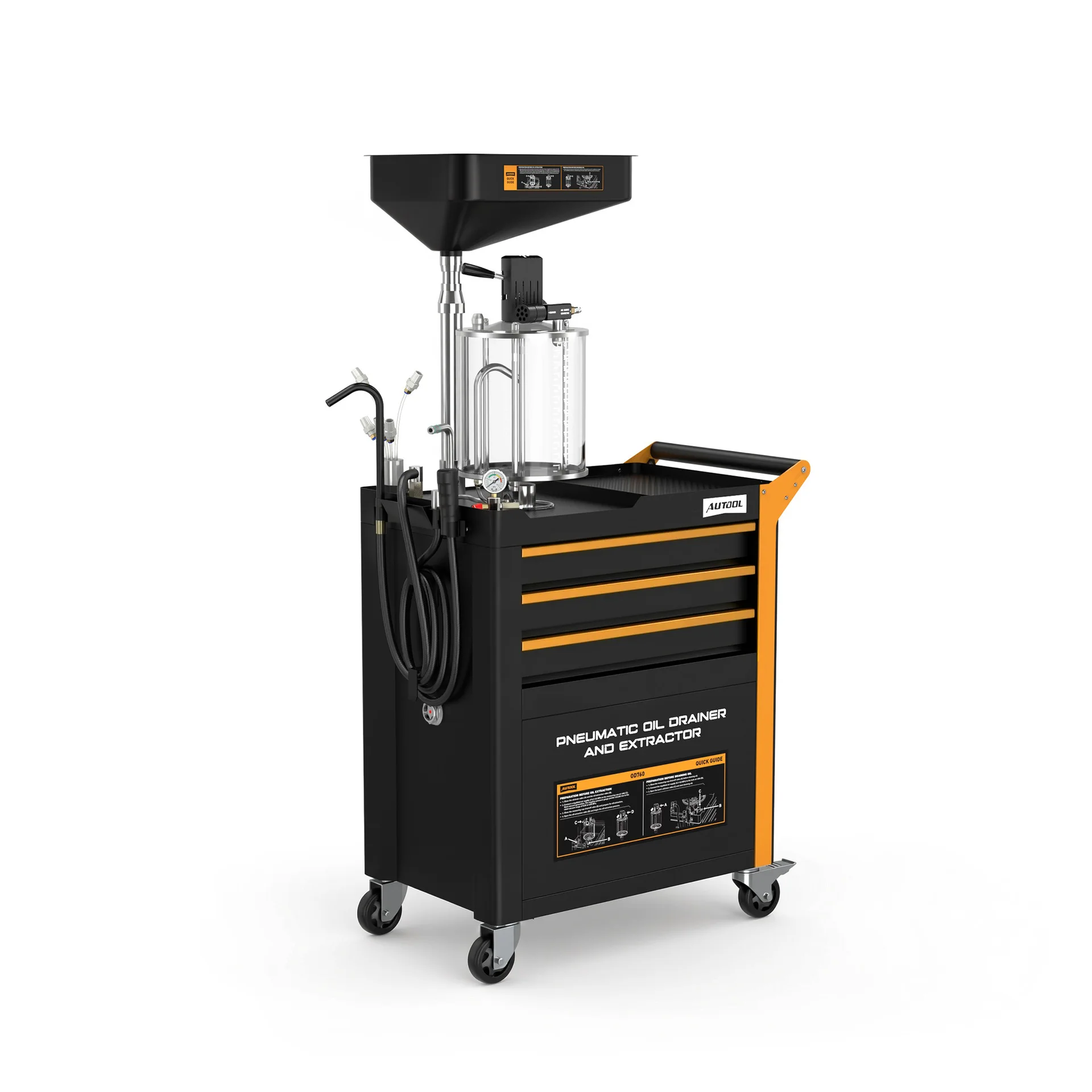 Pneumatic engine large-capacity mobile auto repair tool cart
