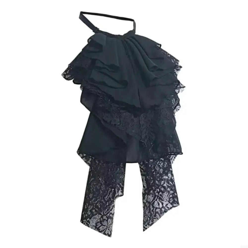 Detachable Layered Lace False Collar Adjustable Retro Ruffled Design Collar Elegant Comfortable Fake Lace Collar Women