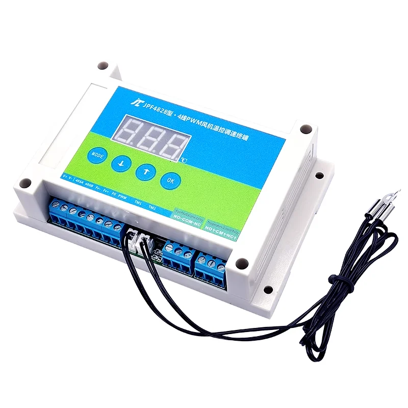 

DC 12V 24V 48v 12A 4-wire PWM Fan Speed Controller PLC temperature control EC governor speed regulation mute noise W LED display