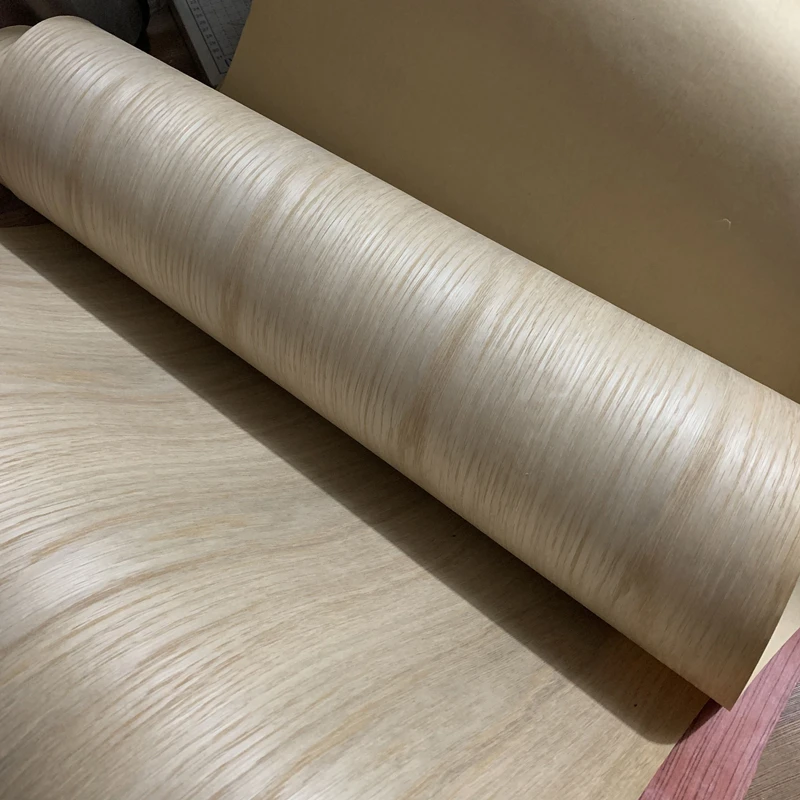 Natural Wood Veneer White Oak Decorative Sliced for Furniture 60x250cm Backing Kraft Paper C/C