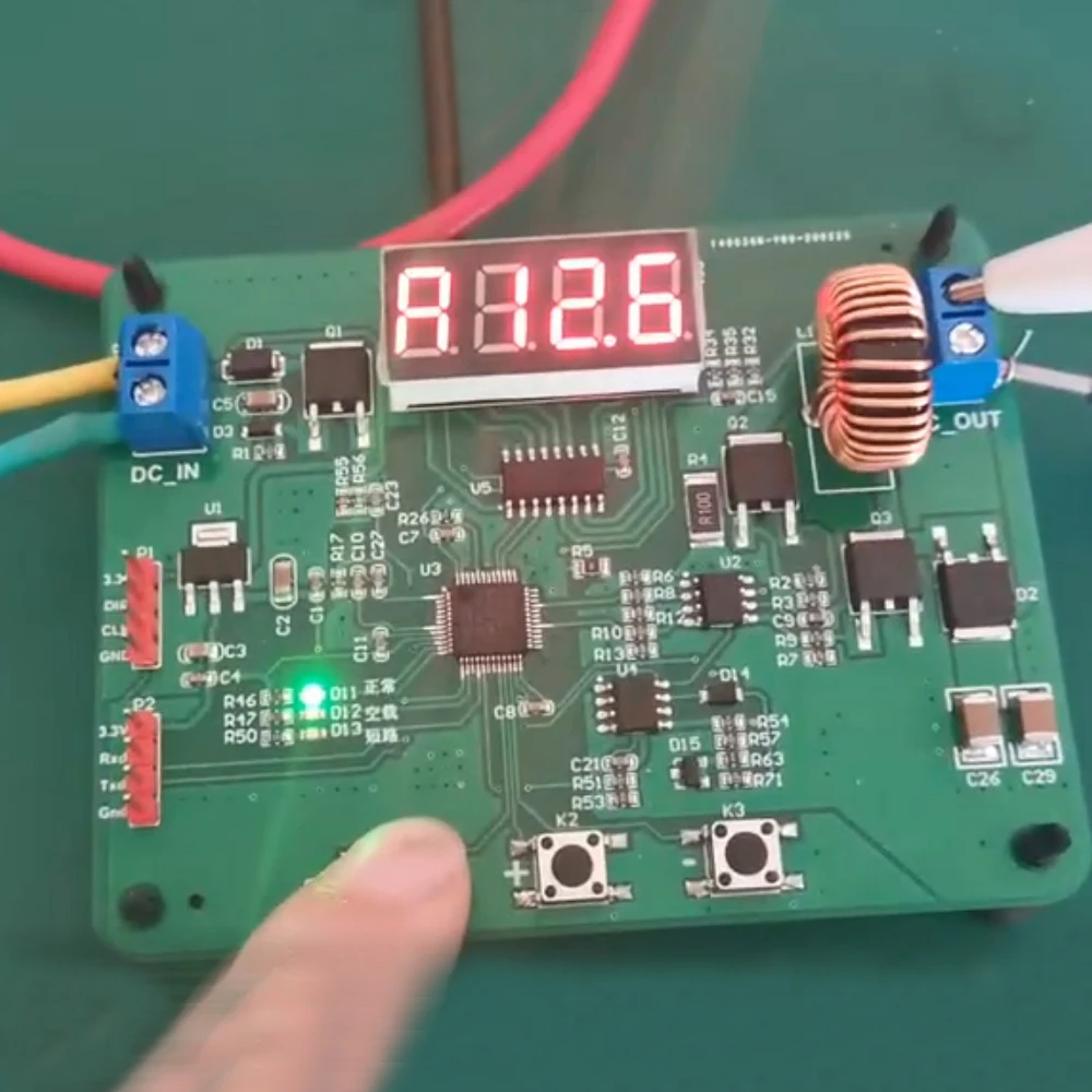 

STM32F030C8T6 Digital Controlled Boost CC CV Power Supply Development Board 10-20V to 12-60V 3A Max Digital Tube Display Module