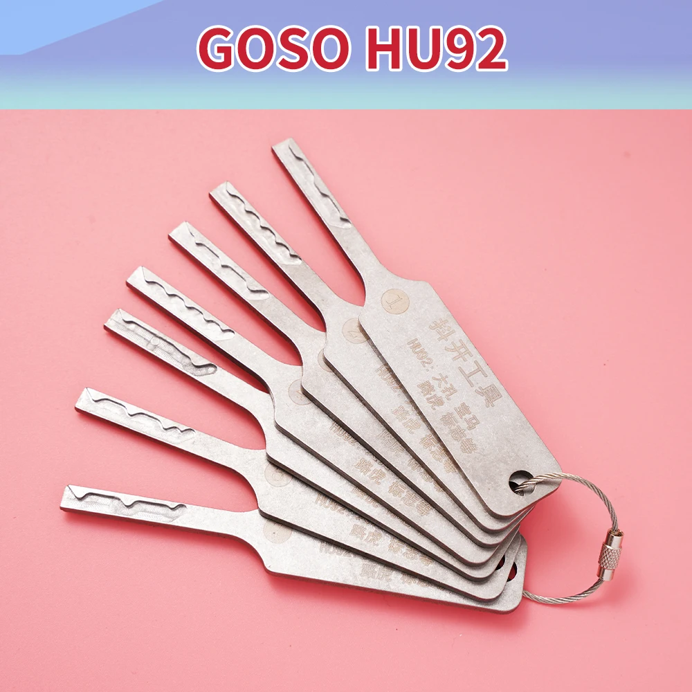 GOSO HU92 HU66 7PCS Strong Power Open Key Locksmith Tools For BMW Peugeot for landerover VW Shake to open the trial key suit