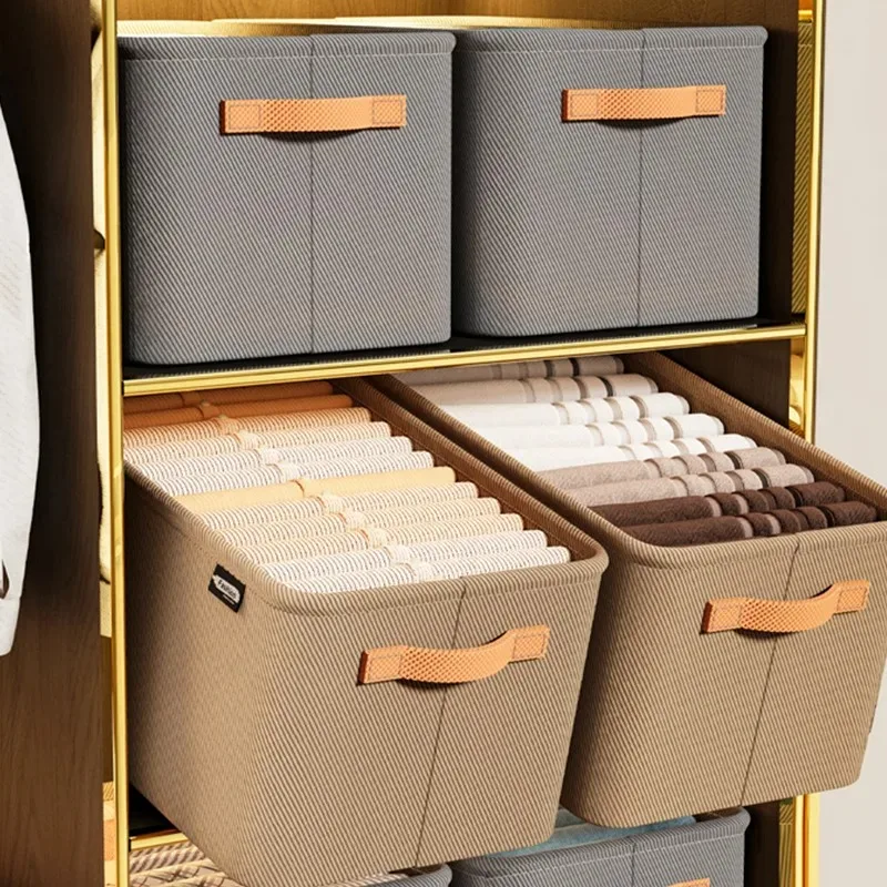1PC Movable Steel Frame Underwear Socks Organizer Storage Box Foldable Fabric for Dormitory Home