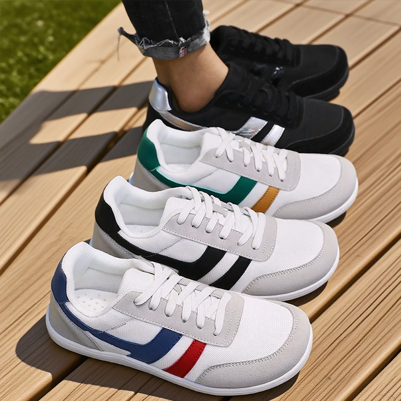 Tenis De Hombre Wide Toe Box Barefoot Shoes Minimalist Breathable Comfortable Outdoor Walking Shoe Sports Casual Blue Shoes 2025