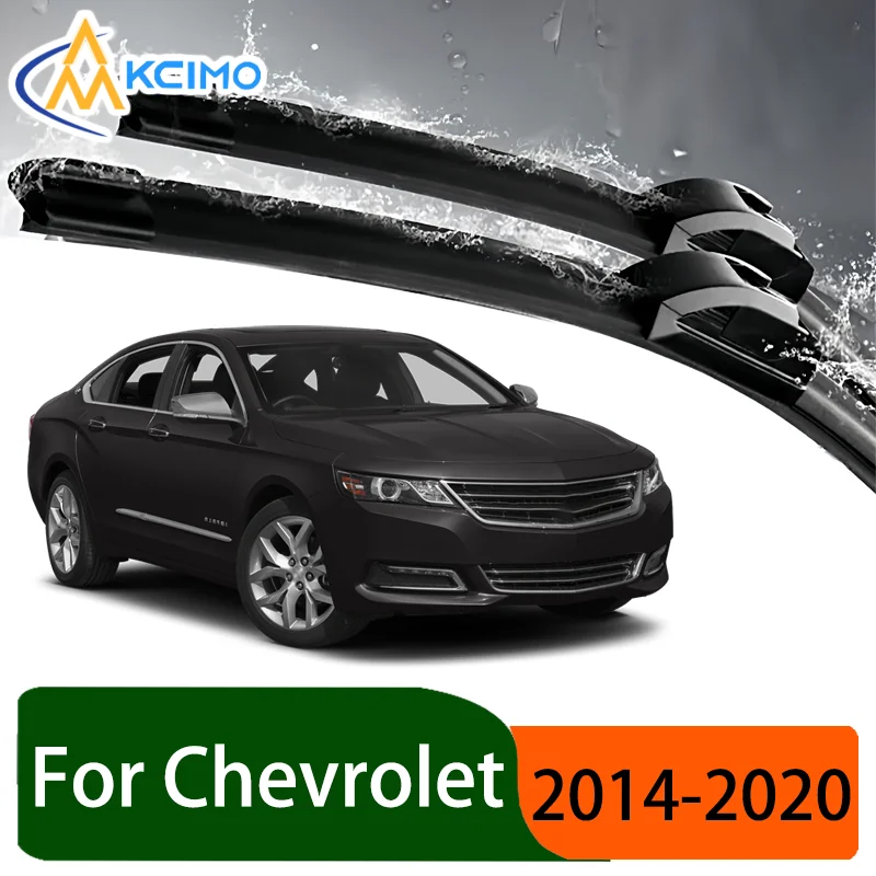 

Silent Black Front Wiper Blades Set for Chevrolet Impala 2014–2020 2015 Auto Windscreen Windshield Window Wiper Accessories