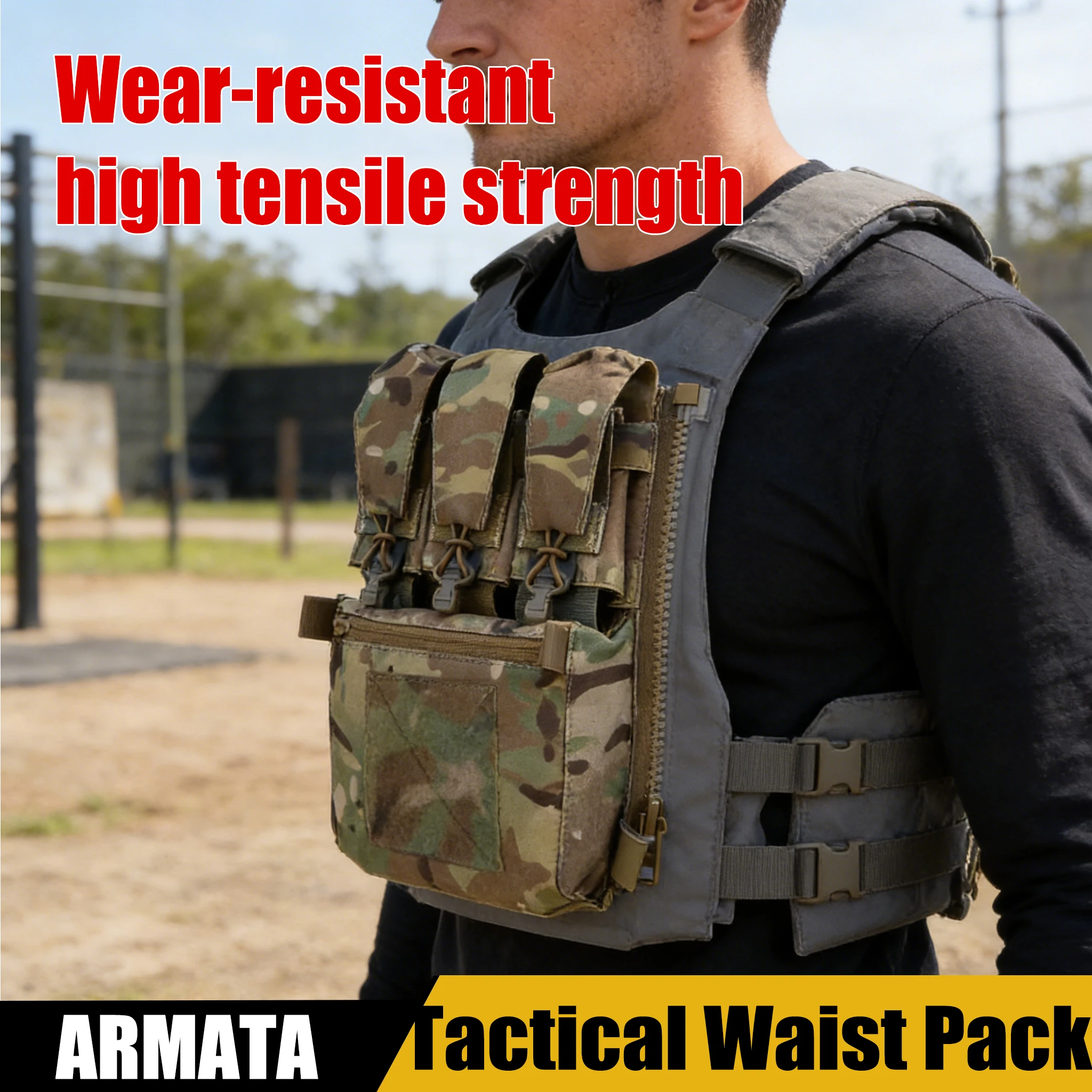

Tactical vest supplementary back panel bag, military fan combat training vest panel expansion bag, combined storage bag, similar