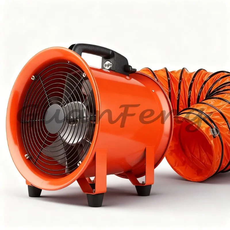 220V Portable Mobile Axial Exhaust Blower Fan, Industrial Ventilation Equipment for Tunnel Ventilating