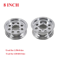 3.50-8'' Front Rear Rims for Monkey Bike Small Motorcycle Wheel Modified 8 Inch Electroplated Hub Adaptable 130/50-8 Tire Tyre