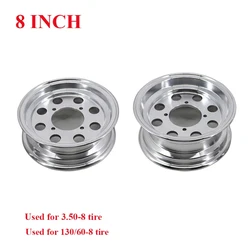 3.50-8'' Front Rear Rims for Monkey Bike Small Motorcycle Wheel Modified 8 Inch Electroplated Hub Adaptable 130/50-8 Tire Tyre
