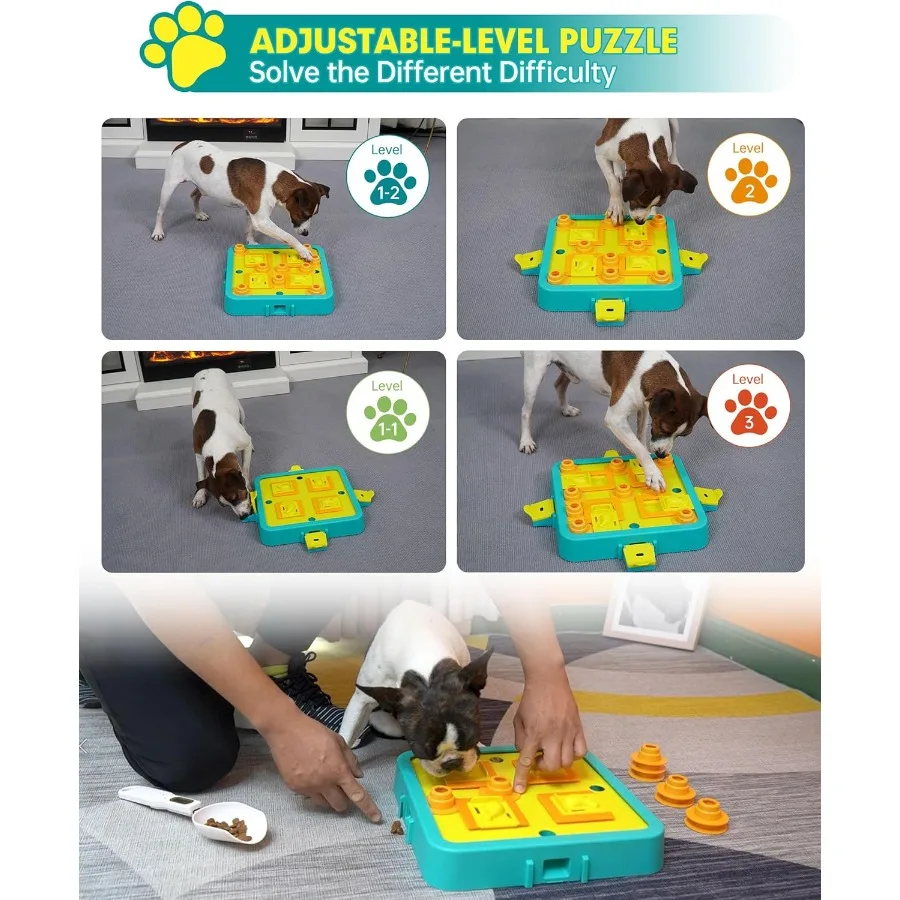 Dog Puzzle Toy Mental Stimulation - Dogs Food Puzzles Toys Dog Treat Puzzle Feeder Blue-Advanced