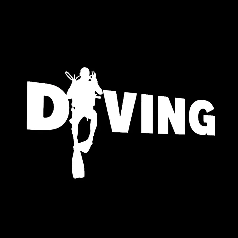 Coolest Diving Unique Silhouette Car Sticker Creative Decal Automobile Accessories Vinyl Decor,17cm*10cm