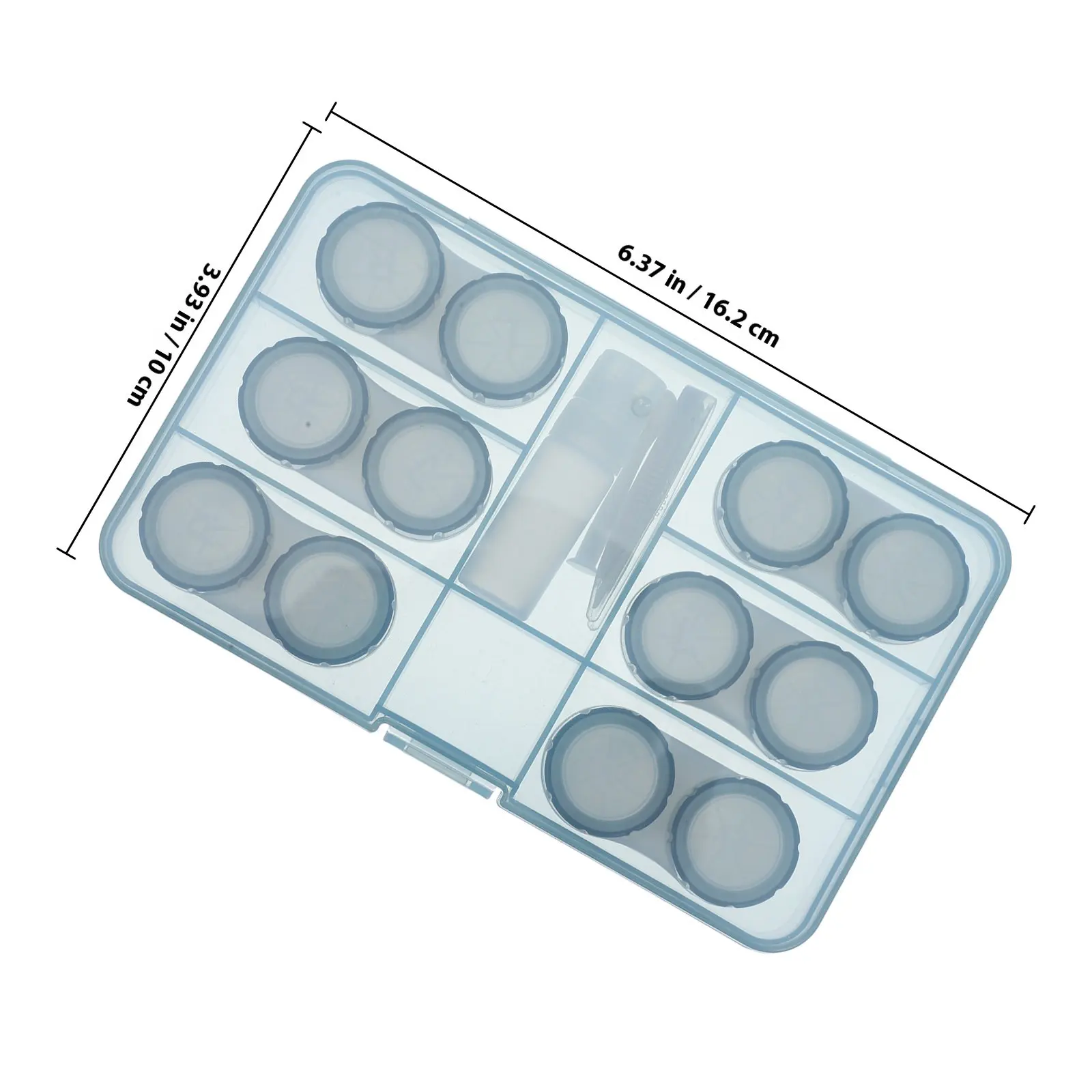 1Set Small Contact Lens Holder Portable Leakproof Lens Case Travel Makeup Organizer Storage Container