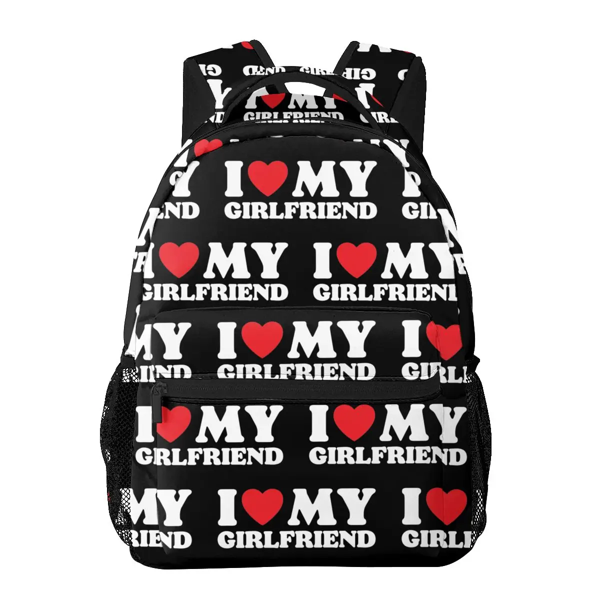 I Love My Girlfriend Backpacks Boys Girls Bookbag Children School Bags Cartoon Laptop Rucksack Shoulder Bag Large Capacity