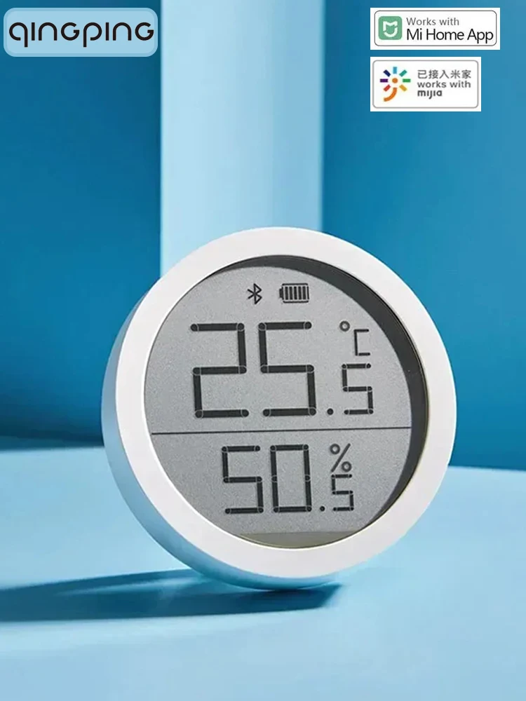 Qingping Temperature Humidity Sensor Digital High-precision Indoor LCD Screen Data Automatic Recording For Xiaomi Apple HomeKit