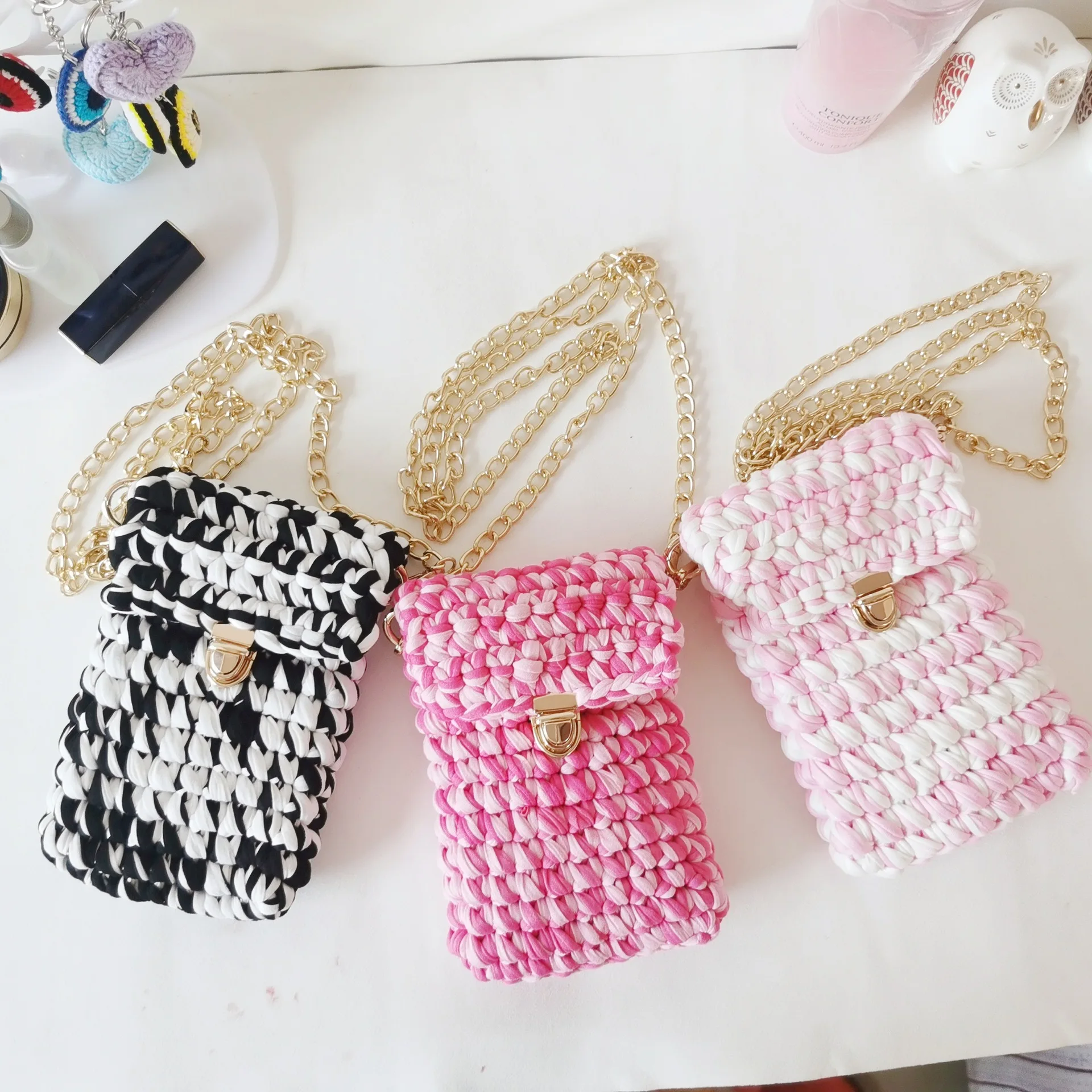 

Hot Selling Fashionable Versatile Woven Bag Crochet Clutch Bag Phone Purse Women's Crossbody Bag Wallet