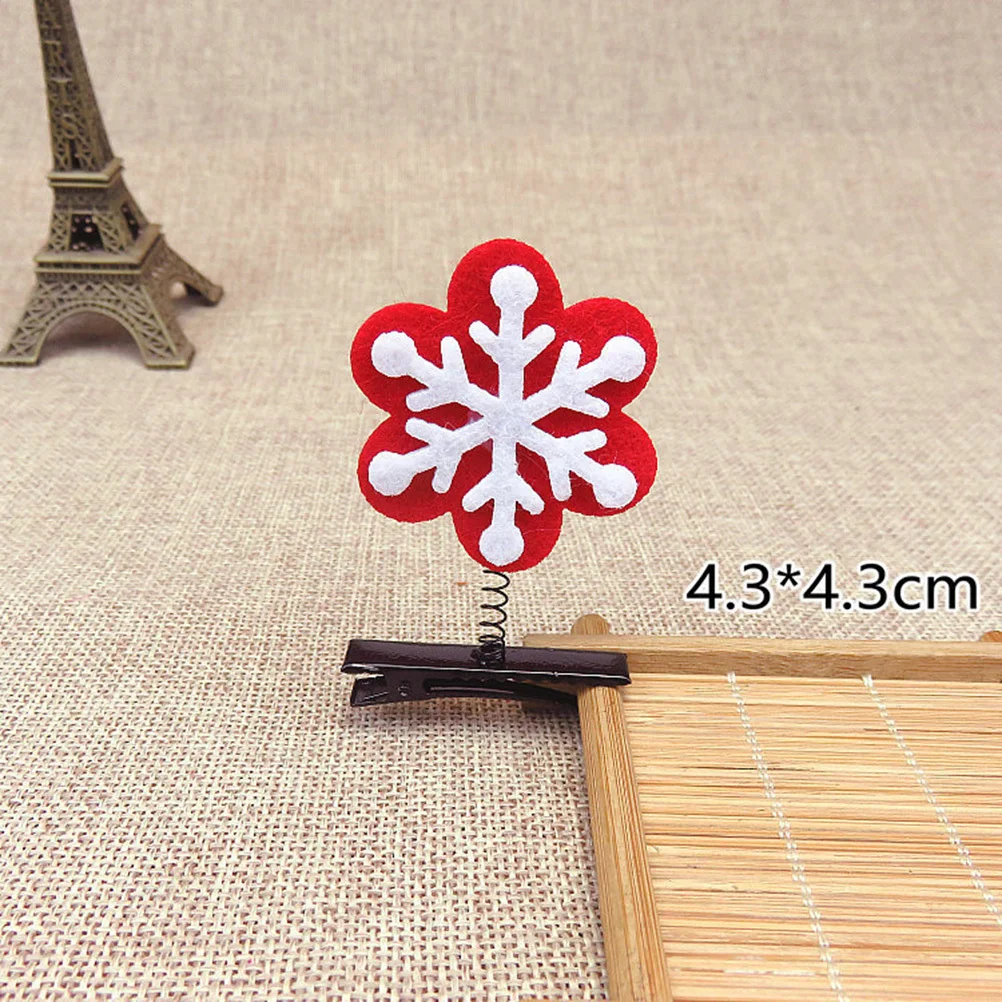 

10Pcs Christmas Cartoon Hair Clips Cute Xmas Hairpins Kids Girls Hair Accessories Holiday Barrettes Festive Decoration