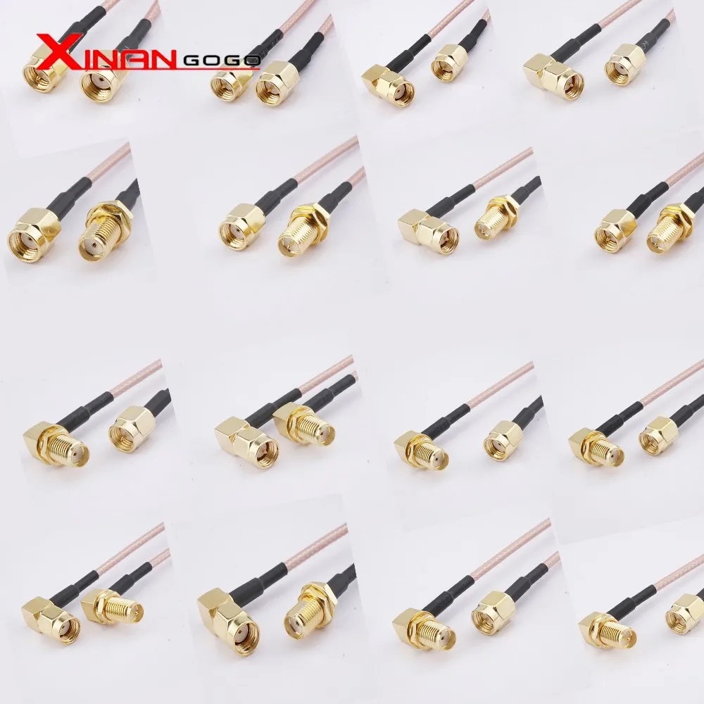 RG316 SMA to SMA Connector SMA Male Female to RPSMA Male Female Straight Right Angle RG316 Extension Coax Jumper Pigtail Cable