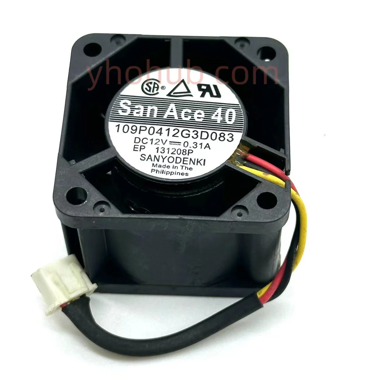 Sanyo Denki 3 선 서버 냉각 팬, 109P0412G3D083, DC 12V, 0.31A, 40x40x28mm