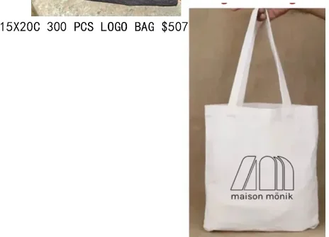 

15x20cm Cotton handbag 300piece $507