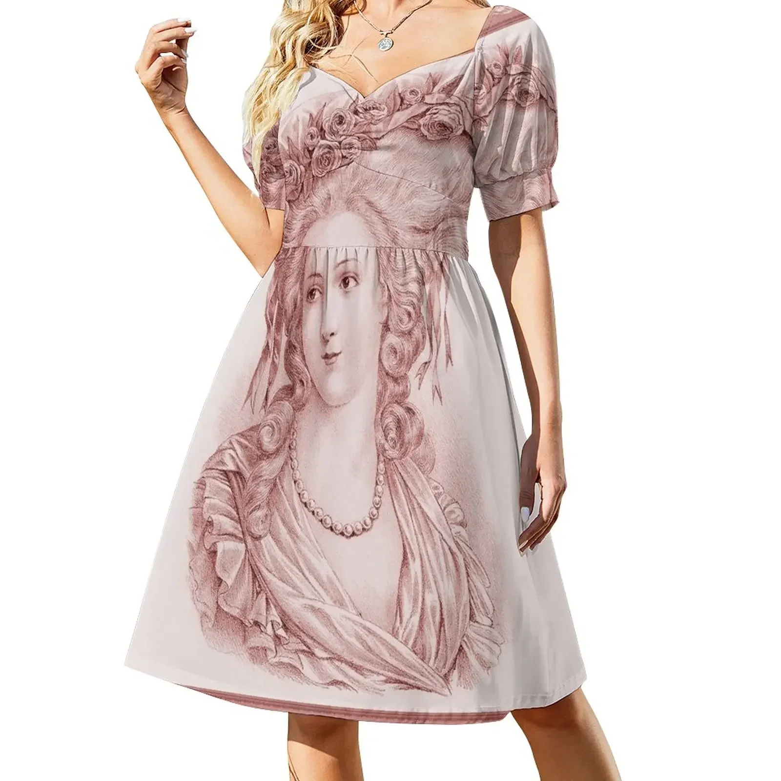 

Princess de Lamballe Red Short-Sleeved Dress Woman clothes women's evening dresses 2025 Women long dress Dress