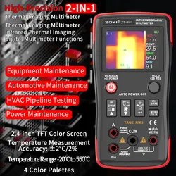 ZOYI ZT-R01 Portable HD infrared thermal imager Digital multimeter 2-in-1 push-button multimeter for electricians