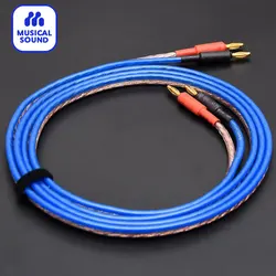 Musical Sound Hi-Fi Speaker Cables Cords Banana To Banana Speaker Cable With Banana Plug Power Amplifier Connection Audio Wire