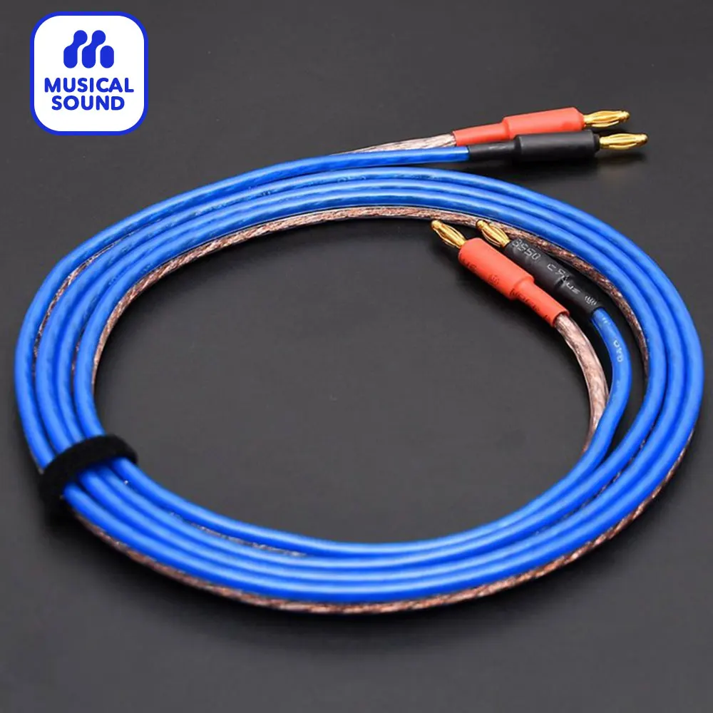 Musical Sound Hi-Fi Speaker Cables Cords Banana To Banana Speaker Cable With Banana Plug Power Amplifier Connection Audio Wire 